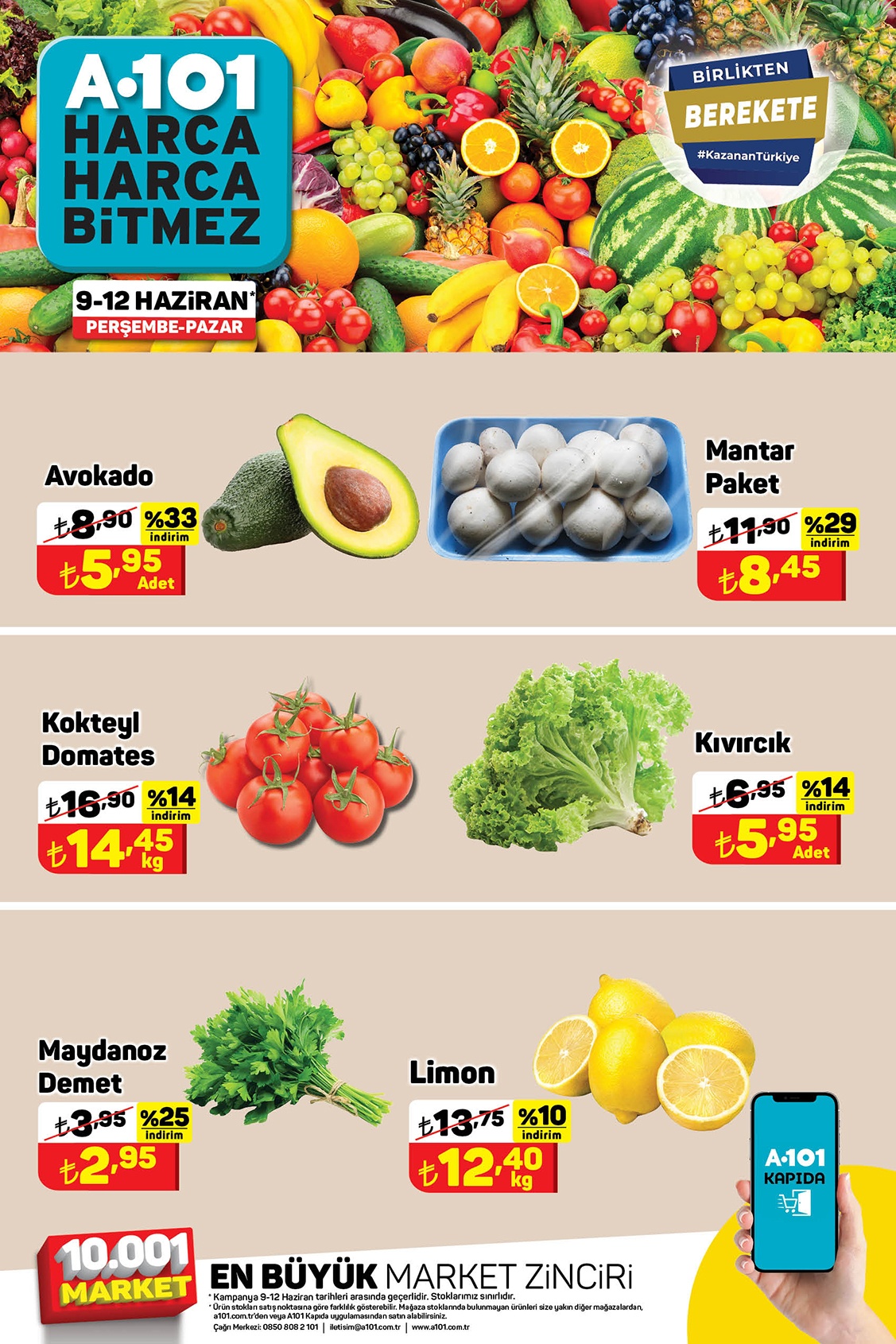 A101 de sebze meyve ürünlerinde büyük indirim! İşte 9 haziran 2022 aktüel ürünler kataloğu indirimli fiyat listesi